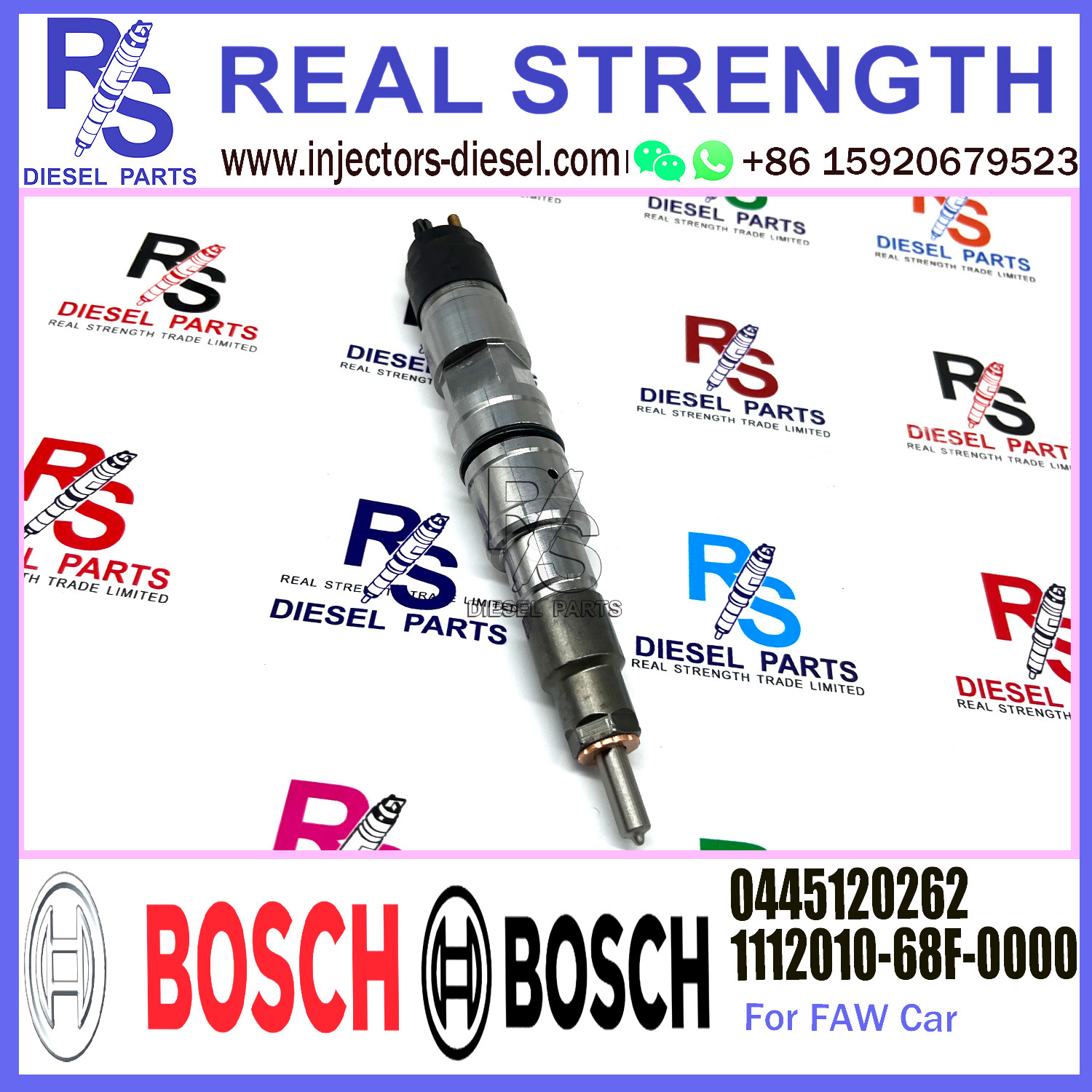 0445120262 1112-68F-0000 BOSCH Diesel Injector 0445120262 1112010-68F-0000 For FAW