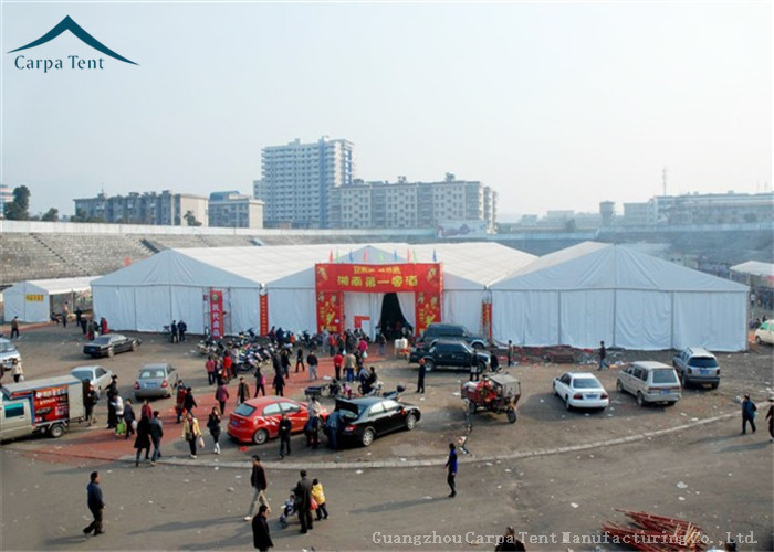 Different Sized Custom Event Tents With White PVC Fabric For Exhibition