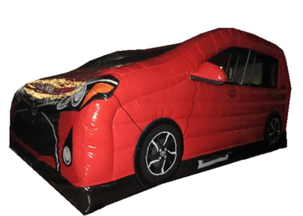 Small PVC red car inflatable bouncer digital painting new inflatable car jump