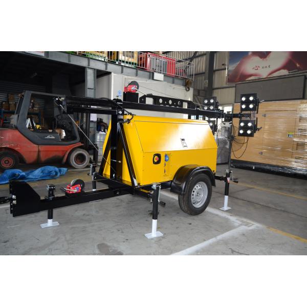 4x350W 9m Diesel Portable Light Tower 2KW Honda Generator Crane Light