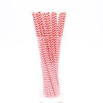 196.85mm Party Biodegradable Compostable Red Christmas Paper Straws