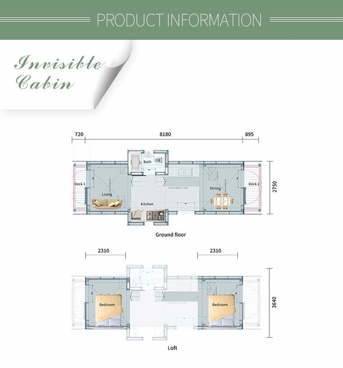 Prefab Light Steel Frame House Brand New Hotel Unit Tiny Home Modular Home