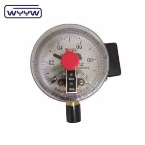 Wholesale 100mm black steel bottom pressure manometer with electric contact from china suppliers