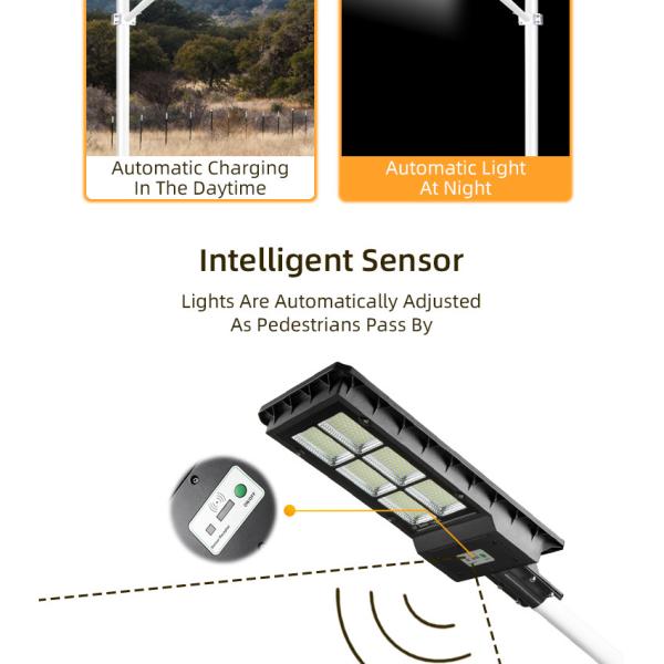 90W BST-AIO-90-L01 Solar Street Light with and Performance 32700 LiFePO4 3.2V/15000mAH