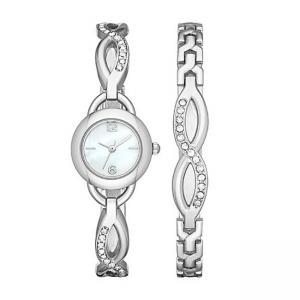 Wholesale 14mm Alloy Quartz Watch Luxury OEM Silver Crystal Watch Bracelet For Ladies from china suppliers