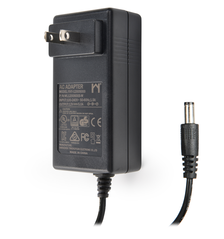 12 Volt Ul Certified Power Supply , Level VI Power Supply With Ac Wall Plug