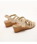BS130 Sime Women'S Slope Heel Sandals Women'S Summer Travel Vacation Sandals