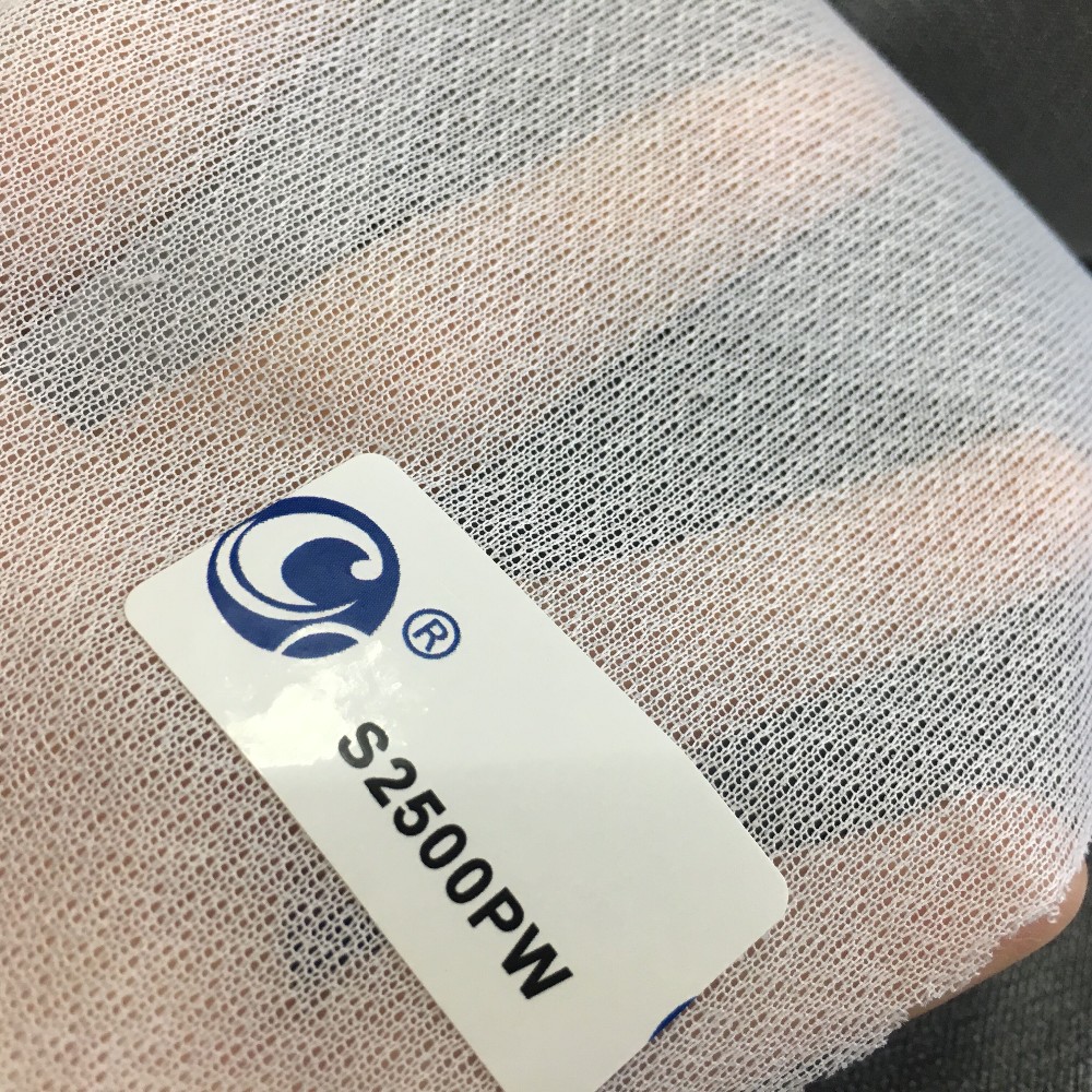 150cm Width Circular Tricot Woven Fusible Interlining for GAOXIN SA2500 in Pure White