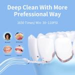 Travel Cordless Mini Water Flosser 30PSI - 110PSI Water Pick Teeth Cleaner