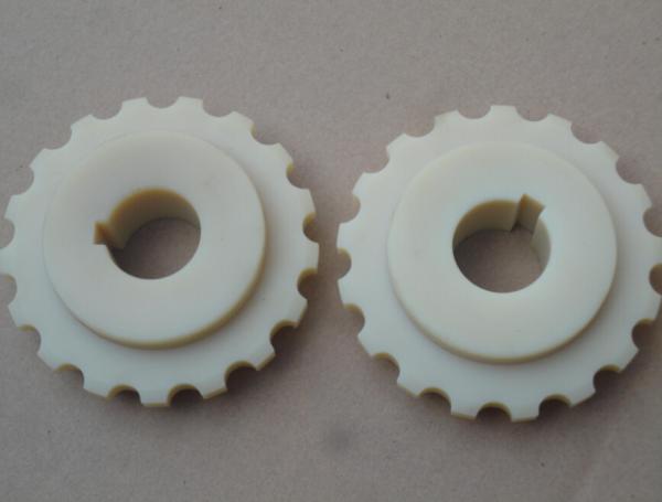 LF440TAB-K472 PA6 sprockets for chains machined drive idlers materials PA6 white