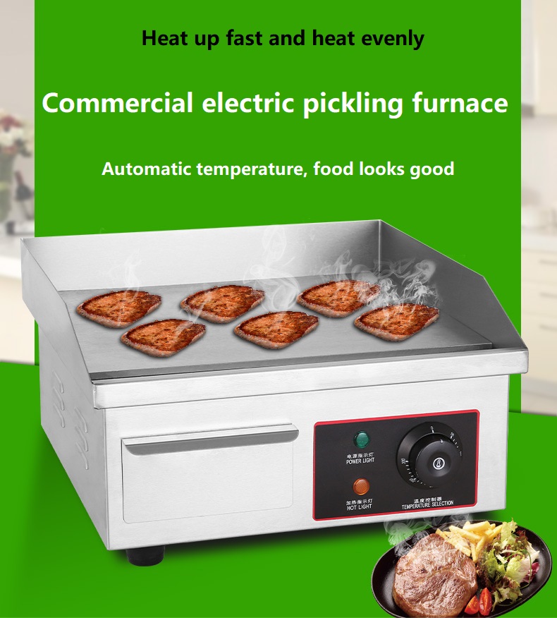 Stainless Steel Flat Bottom Table Electric Griddles for Kitchen Restaurant Equipment
