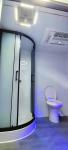 Hot Sale Portable White Shower Toilet 2 Stations Customized Mobile Toilet