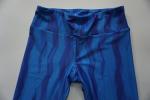 Good Stretch Long Blue Womens Sports Leggings High Waisted Complex Designs