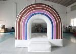 Home Baby Jumping Castle Inflatable Pastel Rainbow Boho Bounce House For Party