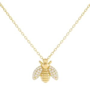 Wholesale Fashion 18K Gold Plated Bee Pendant Necklace Handmade By 925 Sterling Silver Jewelry from china suppliers