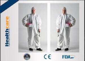 Wholesale Dust Proof Disposable Protective Gowns Work Clothes For Hospital / Chemicals / Industry from china suppliers