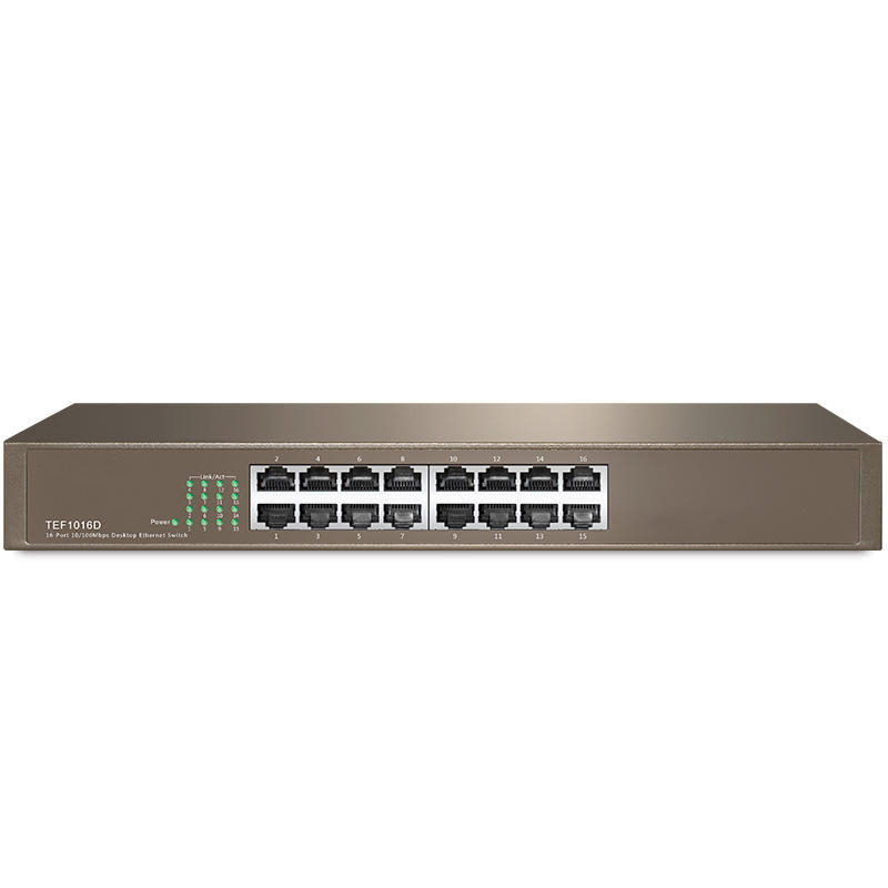 Customized TEF1016D 16-Port Fast Ethernet Desktop Rackmount Switch Full-Duplex Communication and Seamless Networking