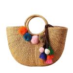 ECO Friendly Fashion Summer Tote Handbag Bohemian Handmade Bali Bags Straw Beach