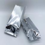 Glossy Silver Aluminum Foil Laminated Heat Seal Back Sealing Side Gusset Food
