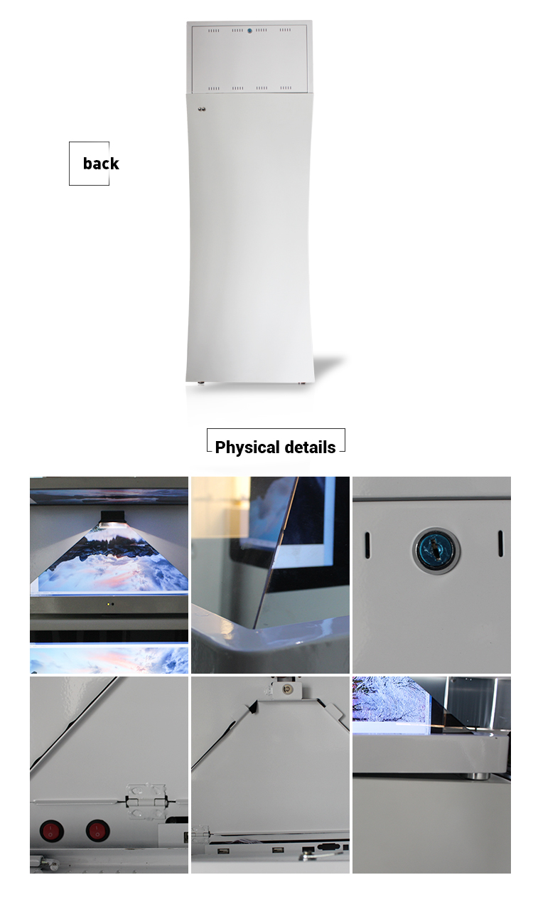 32 inch touchscreen 3d hologram display with lcd display panels