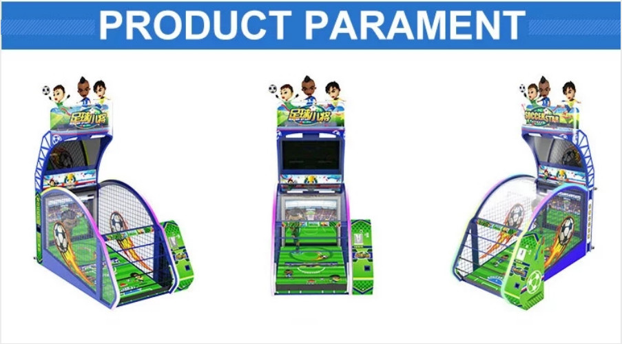 Metal Material Football Shooting Machine / Soccer Game Machine