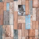 3D Wood Design Kitchen Bathroom Wallpaper , Durable PVC Wallcovering