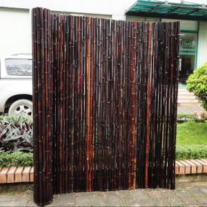 China Natural 180cm 240cm Black Bamboo Fence For Garden Decoration Fencing Wall on sale