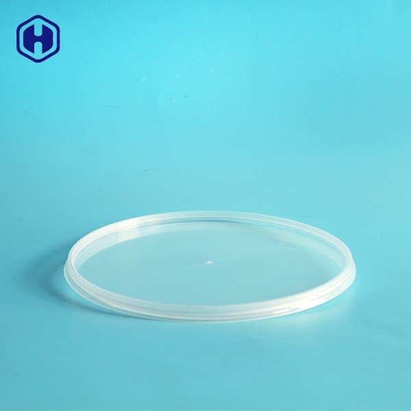 Single Handle Transparent Plastic Bucket PP Round Cover Yogurt Packing