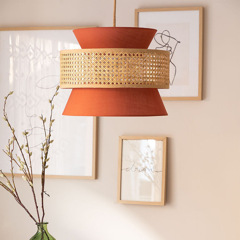 New Handmade Orange Bamboo Fabric Colorful Luxury Simple Japanese lamp(WH-WP-58）
