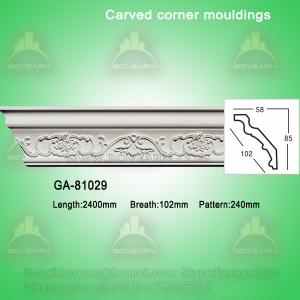 Wholesale Fashion carved pu crown moldings cornice molding from china suppliers