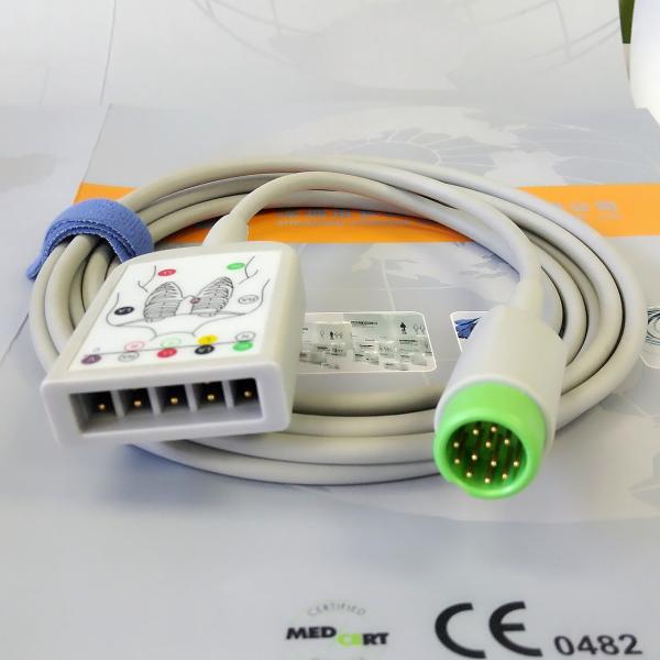 Compatible ECG Monitor Cable , Hospital Accessories Products ECG Trunk cable 12