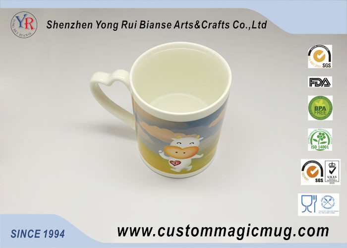 300ml Custom Design Heat Activated Mug Amazing With Heart Handle