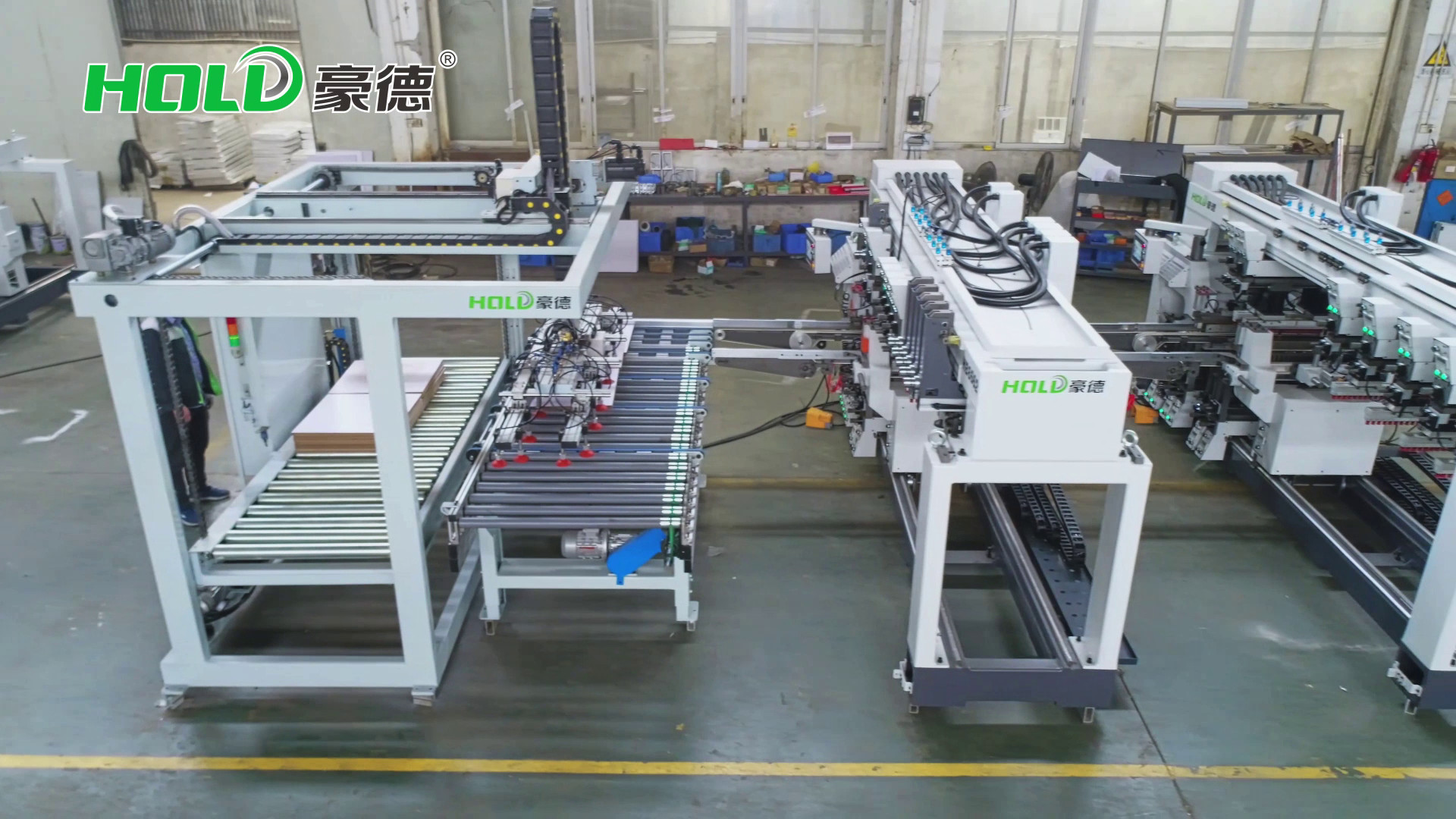 Auto Woodworking Edge Banding Machine Wardrobe Panel Furniture Production Line CE Certified