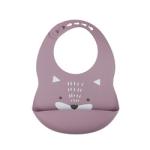 Newborn Toddler Waterproof Printed Silicone Bib With Food Catcher Non Toxic