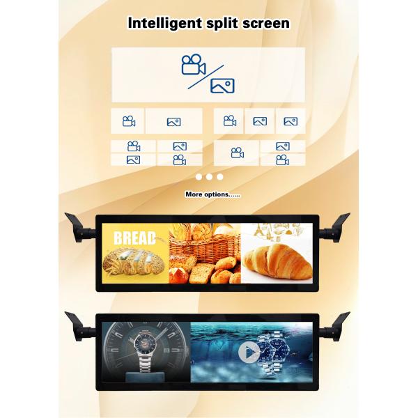 Bus Backpack-style Digital Signage 29 Inch Stretched Bar Android Display with Wireless 4G and WiFi Connectivity