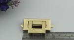 New design hanging brush anti brass zinc alloy rectangle metal handbag locks