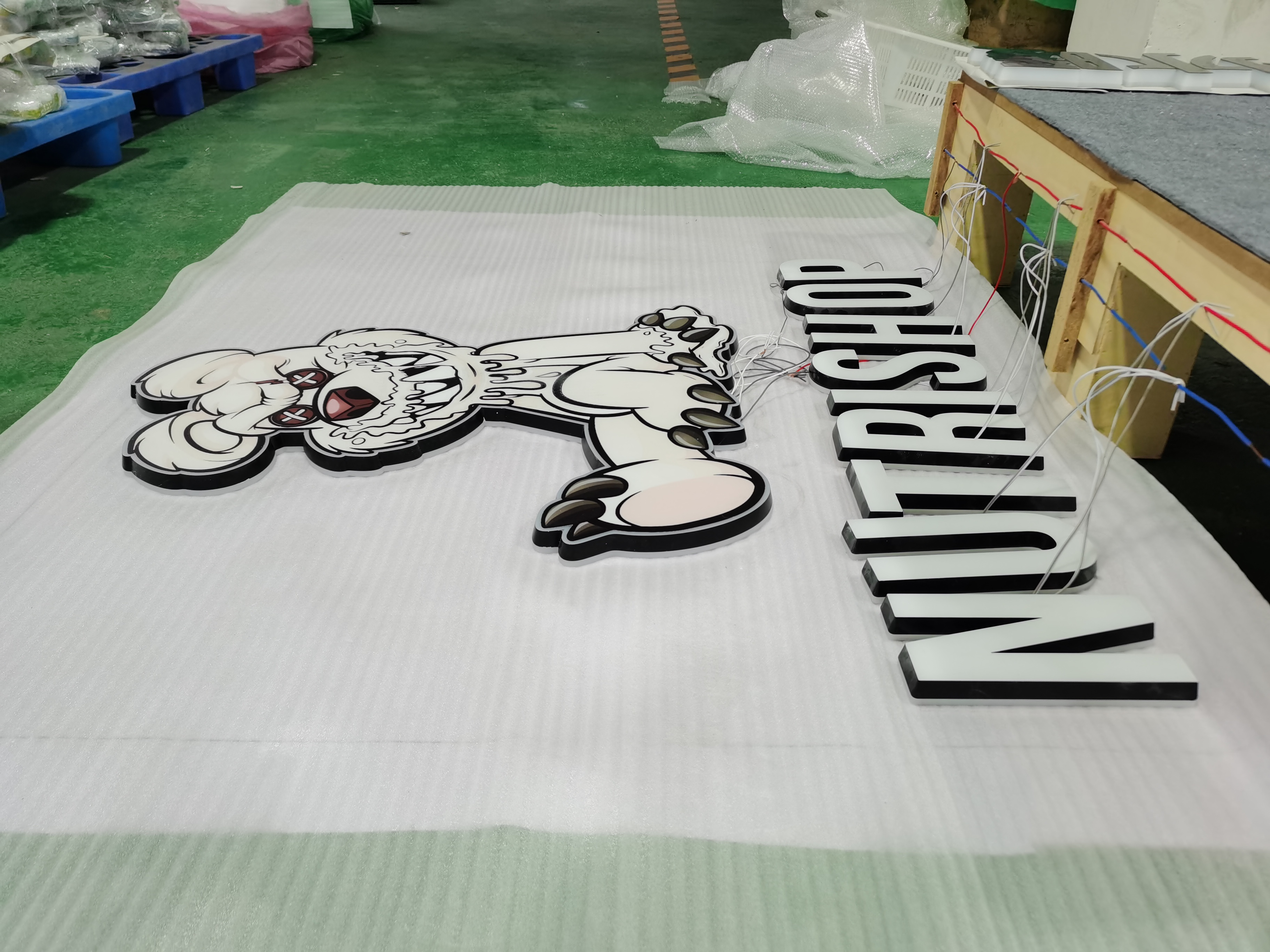 Interior cheap beautiful 3D acrylic LED letter sign Customize company logo
