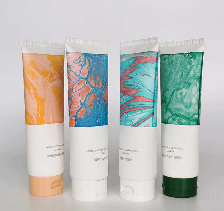 100ml Green Squeeze Tube Offset Printing Cosmetic Container with Screw Flip TOP Recycled Bioplastic Tube