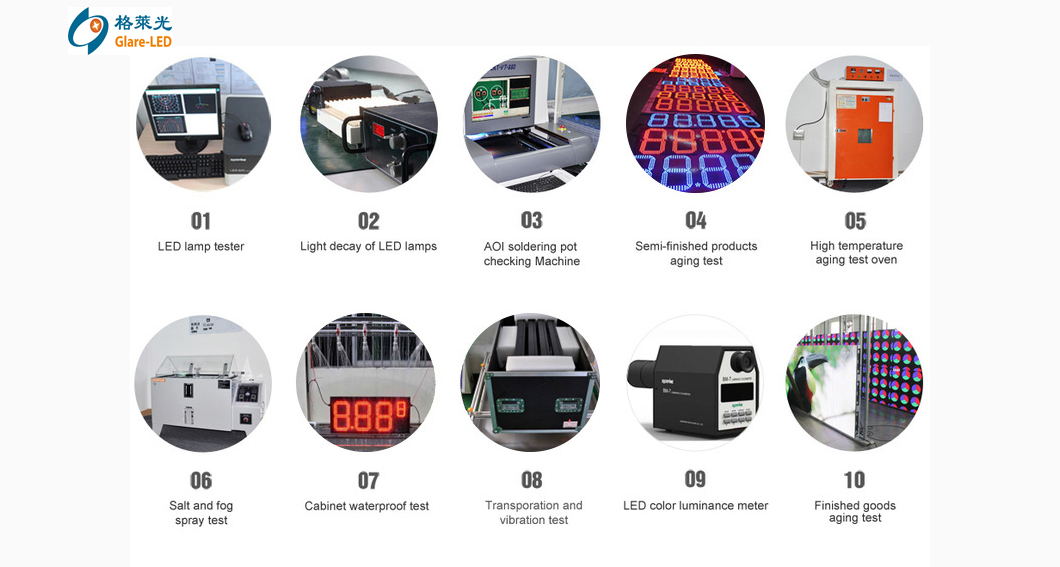 Front or Rear Access Gas Station Display Electronic Sign Board with 24-inch LED Display
