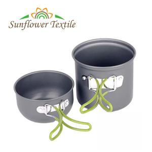 Wholesale Titanium Outdoor Camping Pot And Pans Set 2PCS Camping Cookware from china suppliers