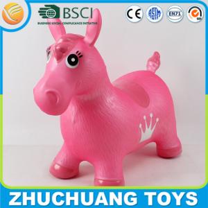 Wholesale colorful jumping inflatable pink horses for girl from china suppliers