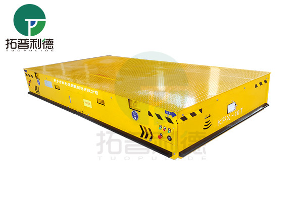 Workshop steel factory 10t flatbed rail battery transfer cart