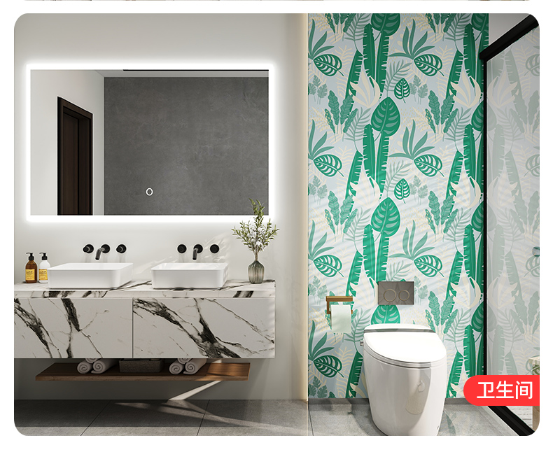Home Decoration Floral Peel And Stick Wallpaper Glossy Floral Adhesive Contact Paper