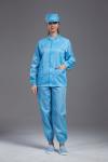 Blue Clean Room Clothes Anti Static S-5XL Sized In Pharmaceutical Workshop