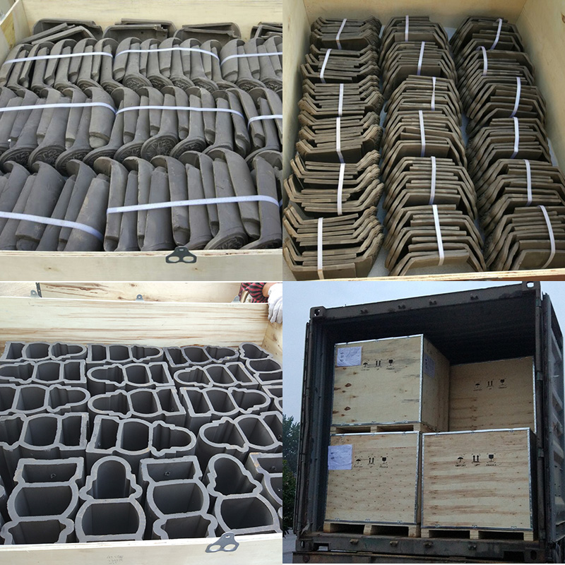 10mm Thick Japanese Roof Tiles Temple Matt Unglazed Traditional