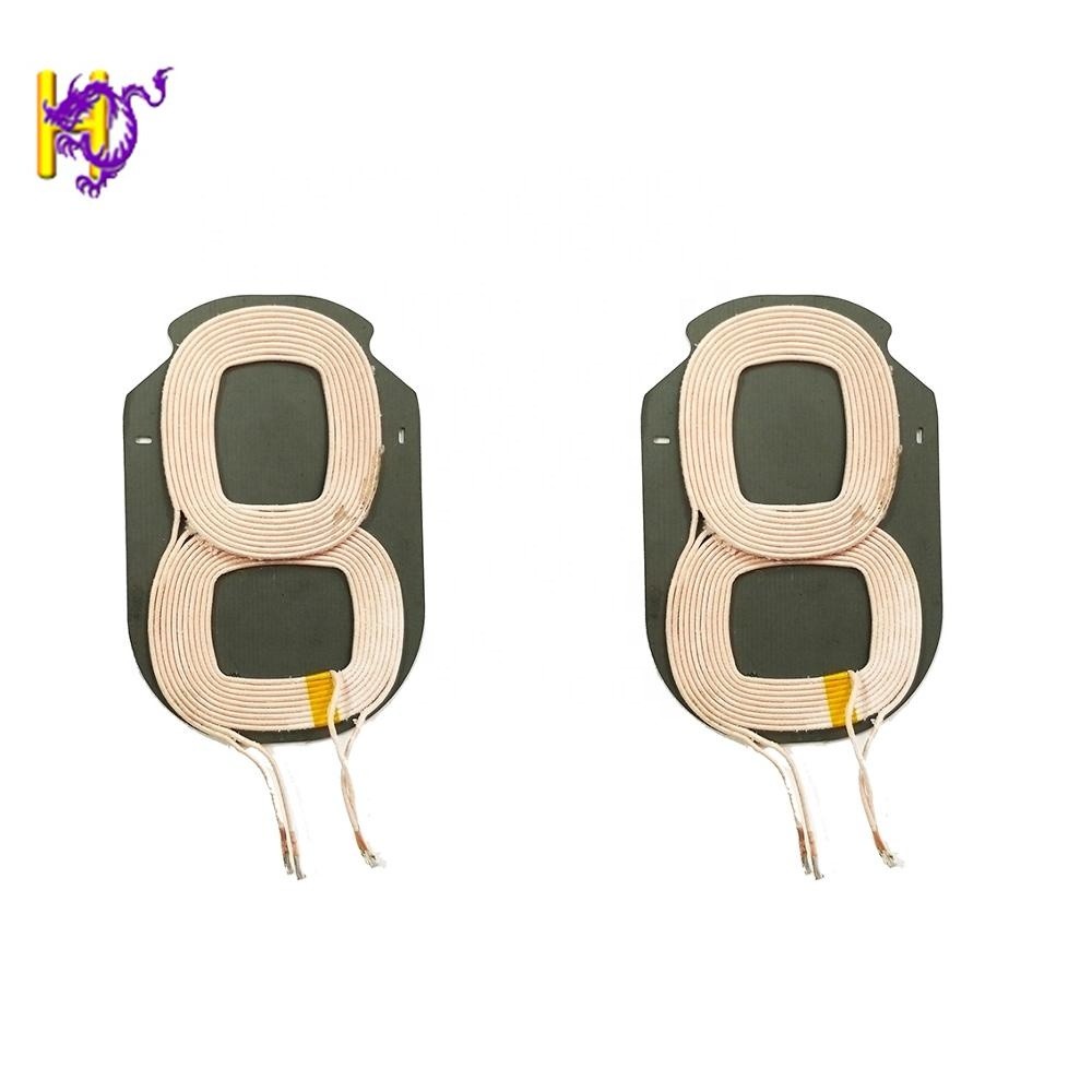 Air Induction Qi Ferrite Core Coil Sheet Wireless Charging Coil Double Layer