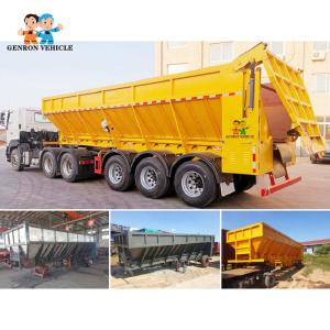 Wholesale V - Type Heavy Duty Genron Brand 60 Tons Crawler Dumping Semi Truck Trailer from china suppliers
