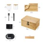 Natural Bamboo Stash Box with tray Cigar box for Men's gift logo and color