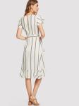 lady fashion and casual striped dress