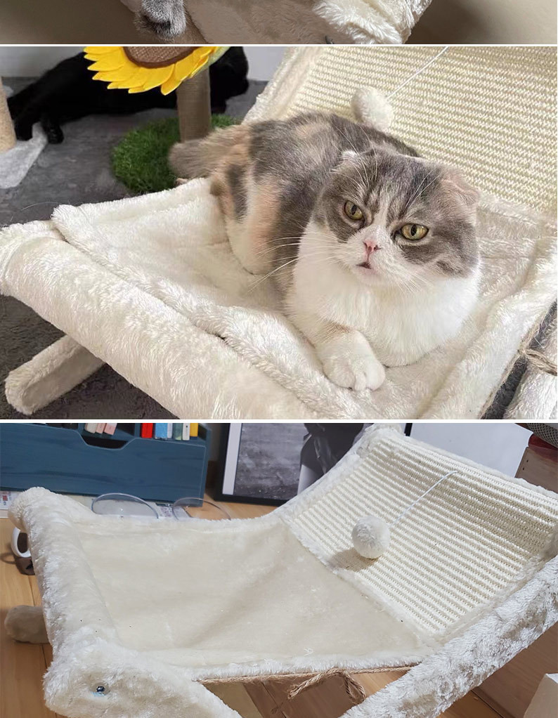 Pet Cat Sofa Bed Sunbathing Chair Sleeping Recliner Cat Scratching Board Cat Scratching Board